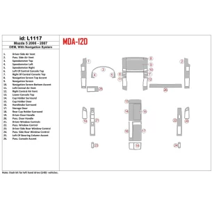 Mazda Mazda5 2006-2007 OEM, With NAVI Interior BD Dash Trim Kit