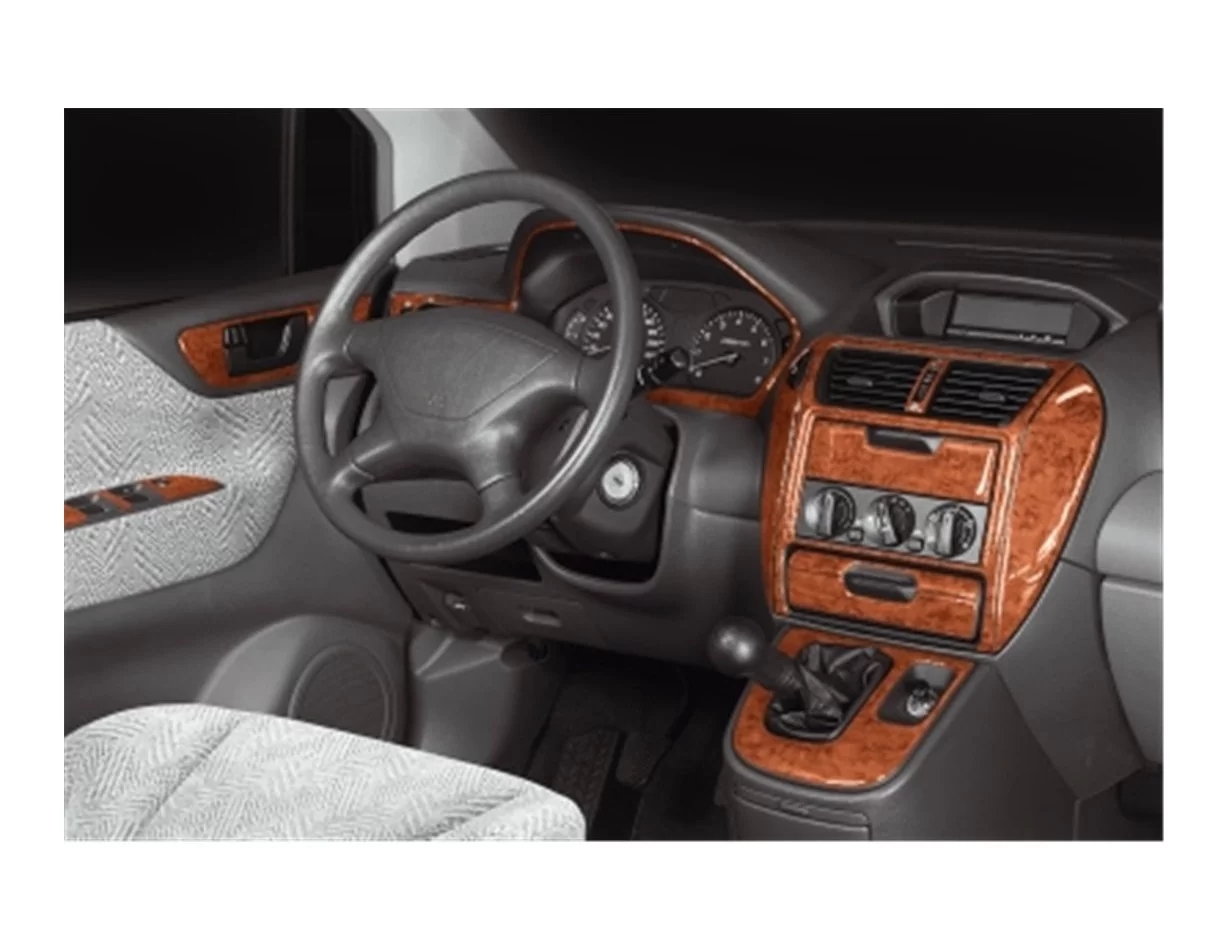 Mitsubishi Spacewagon 10.98-03.04 3D Interior Dashboard Trim Kit Dash Trim Dekor 15-Parts - 1 - Interior Dash Trim Kit