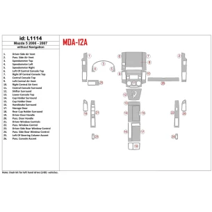 Mazda Mazda5 2006-2007 Without NAVI Interior BD Dash Trim Kit