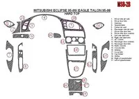 Mitsubishi Spyder 1995-1999 Soft roof-Coupe, 21 Parts set Interior BD Dash Trim Kit - 1 - Interior Dash Trim Kit Mitsubishi Spyder 1995-1999 Soft roof-Coupe, 21 Parts set Interior BD Dash Trim Kit - 1 - Interior Dash Trim Kit