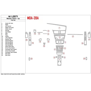 Mazda Mazda5 2012-UP Full Set Interior BD Dash Trim Kit