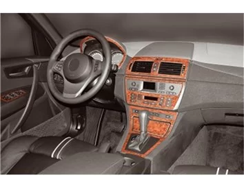 BMW X3 E83 09.2003 3D Interior Dashboard Trim Kit Dash Trim Dekor 12-Parts - 1 - Interior Dash Trim Kit