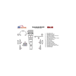 Mazda MAzda6 2006-2008 With NAVI Interior BD Dash Trim Kit 2