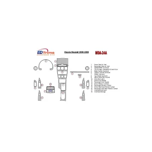 Mazda MAzda6 2006-2008 Without NAVI Interior BD Dash Trim Kit 2