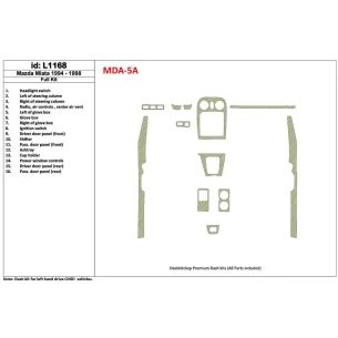 Mazda Miata 1994-1998 Full Set, 16 Parts set Interior BD Dash Trim Kit 2