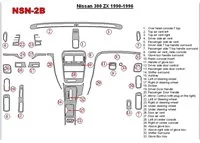 Nissan 300ZX 1990-1996 Full Set Interior BD Dash Trim Kit - 2 - Interior Dash Trim Kit Nissan 300ZX 1990-1996 Full Set Interior BD Dash Trim Kit - 2 - Interior Dash Trim Kit