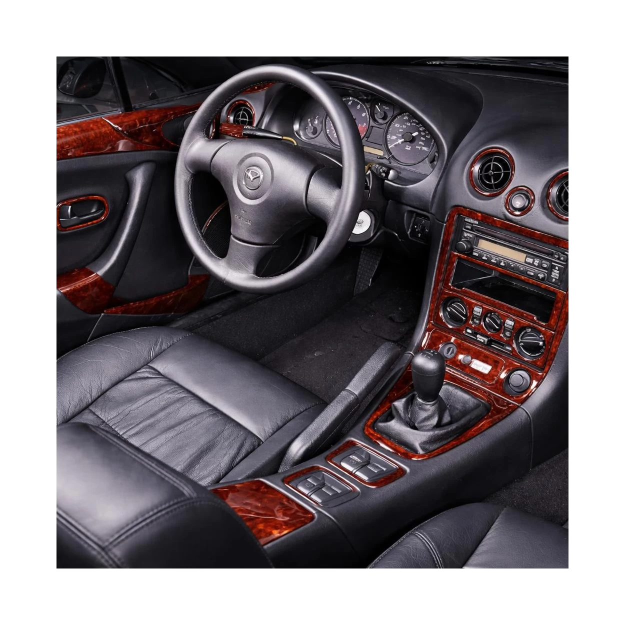 Mazda Miata 1999-2000 Full Set, With Fog Light Switch Interior BD Dash Trim Kit