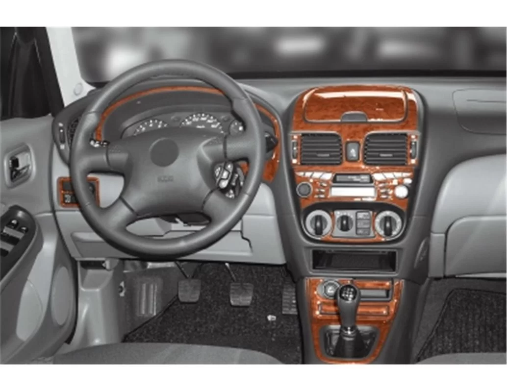 Nissan Almera Sedan 04.00-02.03 3D Interior Dashboard Trim Kit Dash Trim Dekor 16-Parts - 1 - Interior Dash Trim Kit