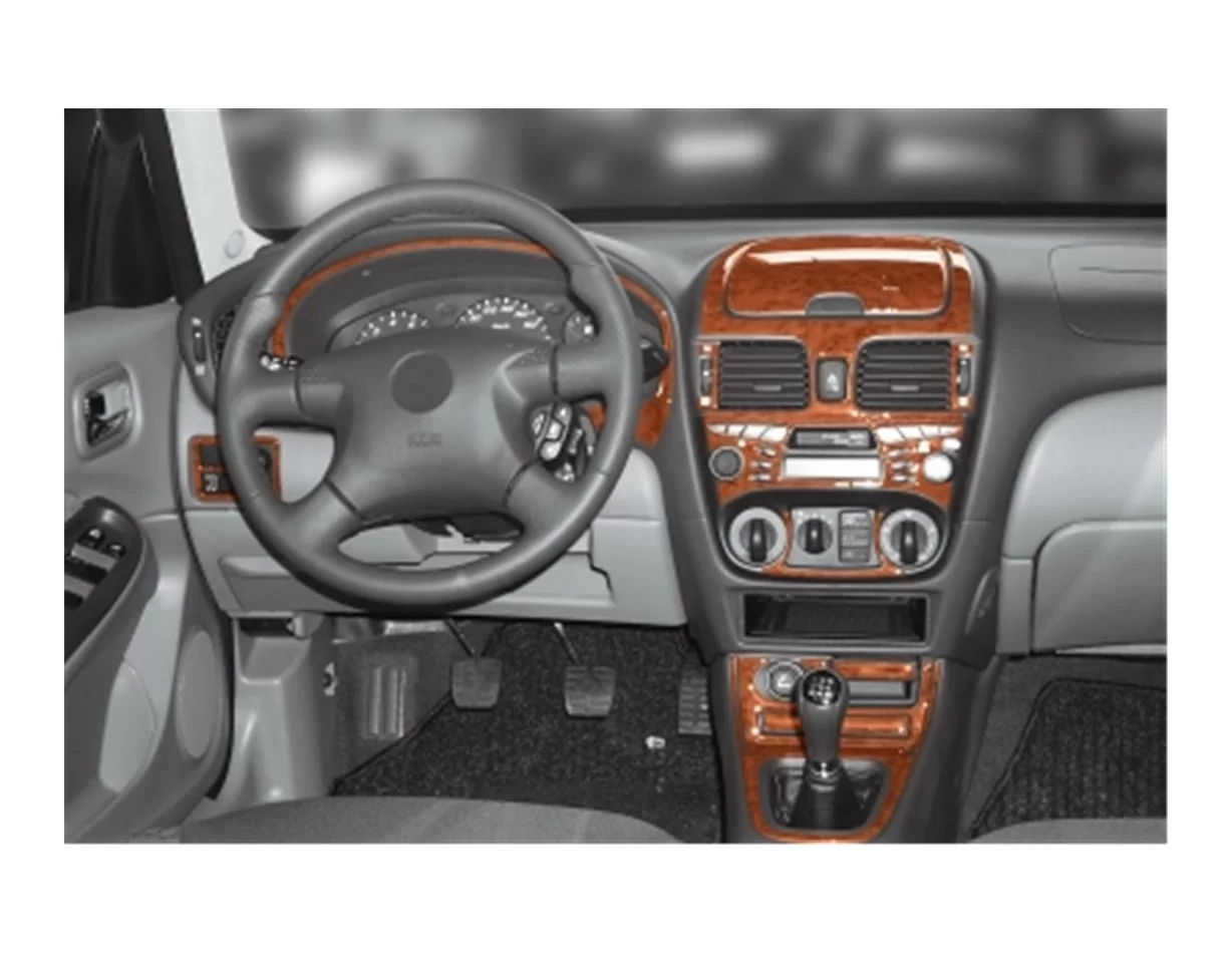 Nissan Almera Sedan 04.00-02.03 3D Interior Dashboard Trim Kit Dash Trim Dekor 16-Parts - 1 - Interior Dash Trim Kit