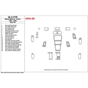 Mazda Milenia 1999-2000 Basic Set, Without OEM, 19 Parts set Interior BD Dash Trim Kit
