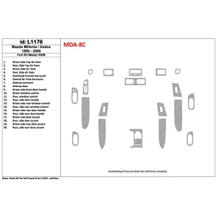 Mazda Milenia 1999-2000 Full Set, OEM Compliance, 20 Parts set Interior BD Dash Trim Kit