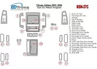 Nissan Altima 2005-2006 Basic Set Interior BD Dash Trim Kit - 1 - Interior Dash Trim Kit Nissan Altima 2005-2006 Basic Set Interior BD Dash Trim Kit - 1 - Interior Dash Trim Kit