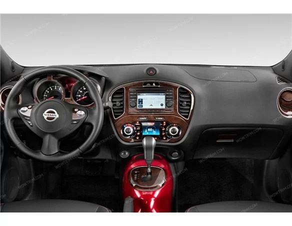 Nissan Juke 2011-2014 3D Interior Dashboard Trim Kit Dash Trim Dekor 15-Parts - 1 - Interior Dash Trim Kit