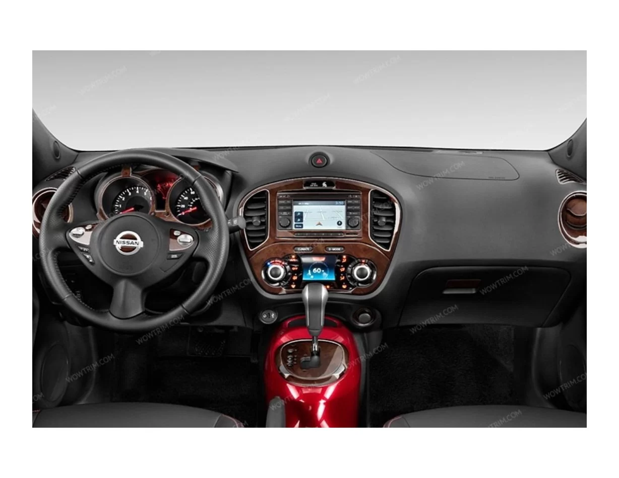Nissan Juke 2011-2014 3D Interior Dashboard Trim Kit Dash Trim Dekor 15-Parts - 1 - Interior Dash Trim Kit