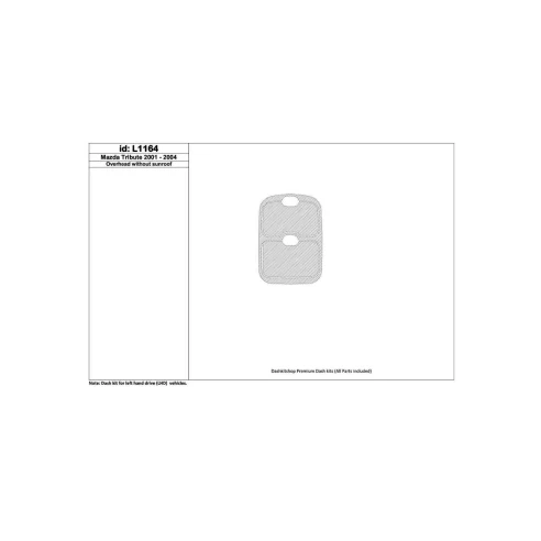 Mazda Tribute 2001-2004 Overhead Console, Without Sunroof Interior BD Dash Trim Kit