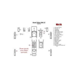 Mazda Tribute 2008-UP Full Set Interior BD Dash Trim Kit