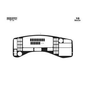 Mercedes 0 403 01.93-01.00 3D Interior Dashboard Trim Kit Dash Trim Dekor 16-Parts