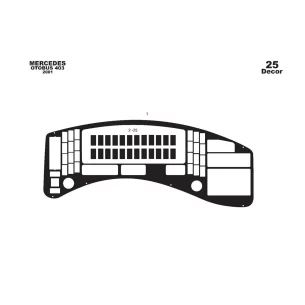 Mercedes 0 403 01.97-01.00 3D Interior Dashboard Trim Kit Dash Trim Dekor 17-Parts