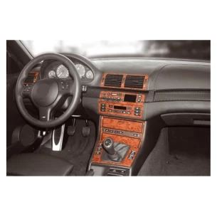 BMW 3 Series E46 Compact 04.98-12.04 3D Interior Dashboard Trim Kit Dash Trim Dekor 19-Parts