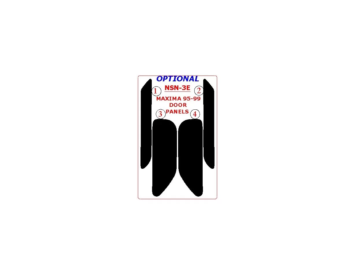 Nissan Maxima 1995-1999 Door panels Interior BD Dash Trim Kit - 1 - Interior Dash Trim Kit