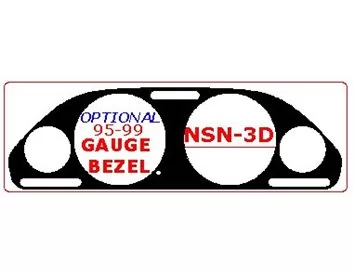 Nissan Maxima 1995-1999 Gauge Bezel Interior BD Dash Trim Kit - 1 - Interior Dash Trim Kit