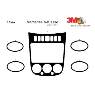 Mercedes A-Class W168 02.01-06.04 3D Interior Dashboard Trim Kit Dash Trim Dekor 5-Parts 2