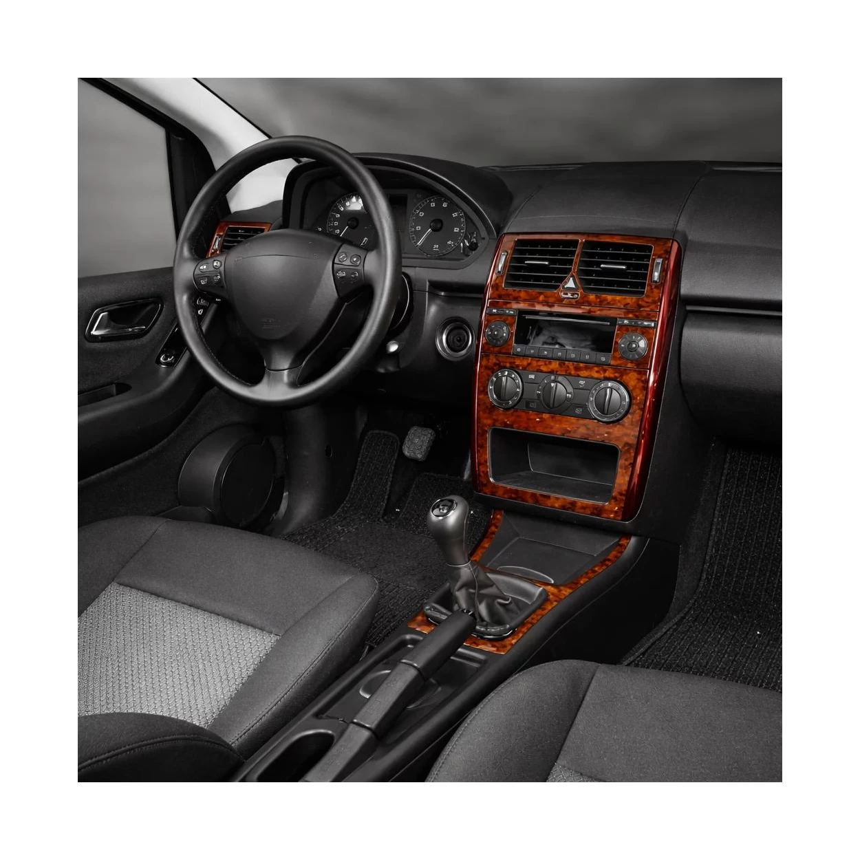 Mercedes A-Class W169 B-Class W245 07.2004 3D Interior Dashboard Trim Kit Dash Trim Dekor 10-Parts