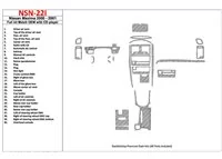 Nissan Maxima 2000-2001 Door panels, 4 Parts set Interior BD Dash Trim Kit - 1 - Interior Dash Trim Kit Nissan Maxima 2000-2001 Door panels, 4 Parts set Interior BD Dash Trim Kit - 1 - Interior Dash Trim Kit