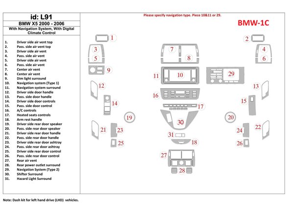 Ford Ranger 06.99-06.06 3M 3D Car Tuning Interior Tuning Interior Customisation UK Right Hand Drive Australia Dashboard Trim Kit