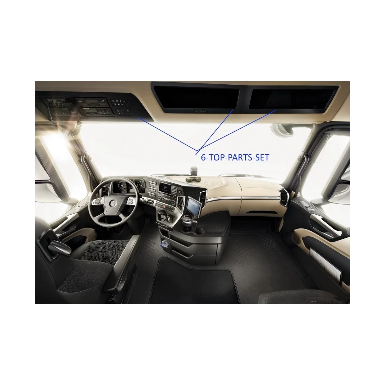 Mercedes Actros Antos 09.2011 3D Interior Dashboard Trim Kit Dash Trim Dekor 6-Parts