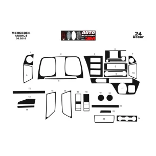 Mercedes Actros Antos 09.2016 3D Interior Dashboard Trim Kit Dash Trim Dekor 24-Parts
