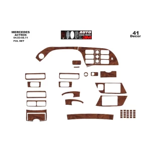Mercedes Actros Full Set 04.03-08.11 3D Interior Dashboard Trim Kit Dash Trim Dekor 42-Parts 2