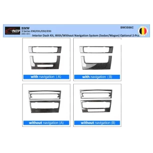BMW 3 Series E90 2005–2011 3D Interior Dashboard Trim Kit Dash Trim Dekor 2-Parts 2