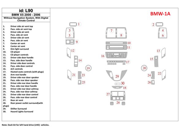 Ford Ranger Full Set 07.06-12.10 3M 3D Car Tuning Interior Tuning Interior Customisation UK Right Hand Drive Australia Dashboard