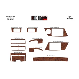 Mercedes Actros MP3 MP2 04.03-08.11 3D Interior Dashboard Trim Kit Dash Trim Dekor 11-Parts 2