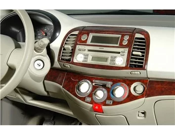 Nissan Micra 01.03 12.09 3D Interior Dashboard Trim Kit Dash Trim Dekor 11-Parts - 1 - Interior Dash Trim Kit