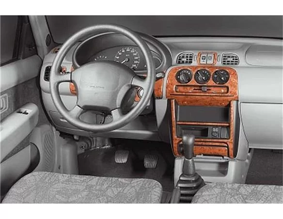 Nissan Micra 03.98-12.02 3D Interior Dashboard Trim Kit Dash Trim Dekor 18-Parts - 1 - Interior Dash Trim Kit