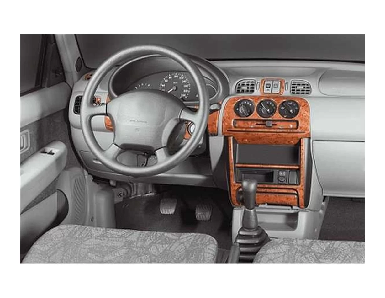 Nissan Micra 03.98-12.02 3D Interior Dashboard Trim Kit Dash Trim Dekor 18-Parts - 1 - Interior Dash Trim Kit