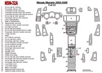 Nissan Murano 2003-2008 Full Set Interior BD Dash Trim Kit - 2 - Interior Dash Trim Kit Nissan Murano 2003-2008 Full Set Interior BD Dash Trim Kit - 2 - Interior Dash Trim Kit