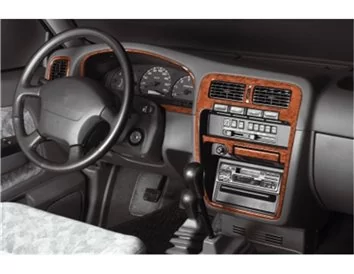 Nissan Navara D22 Pick-up 04.98-08.99 3D Interior Dashboard Trim Kit Dash Trim Dekor 7-Parts - 1 - Interior Dash Trim Kit