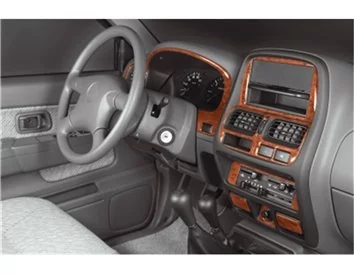 Nissan Navara D23 Pick-up 09.99-01.06 3D Interior Dashboard Trim Kit Dash Trim Dekor 13-Parts - 1 - Interior Dash Trim Kit