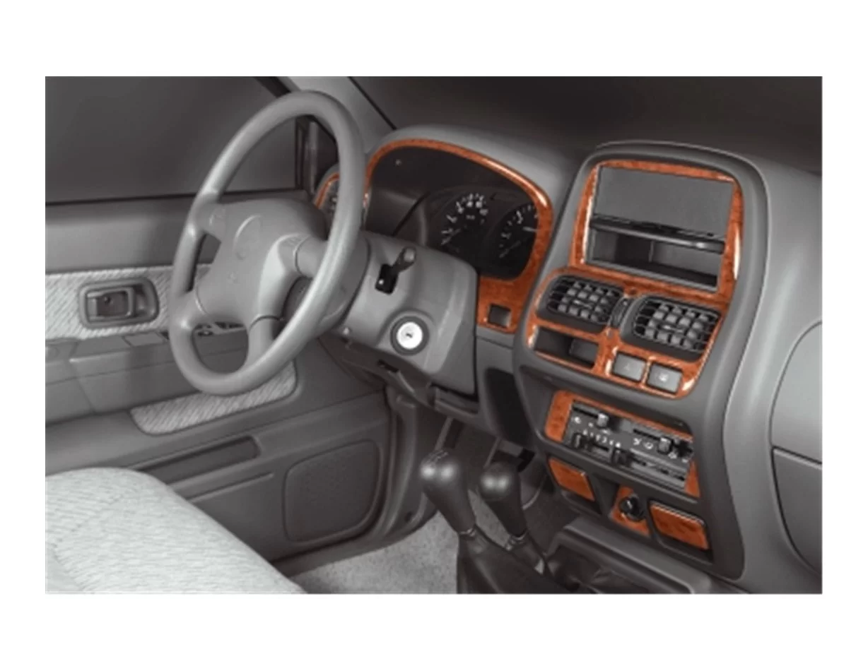 Nissan Navara D23 Pick-up 09.99-01.06 3D Interior Dashboard Trim Kit Dash Trim Dekor 13-Parts - 1 - Interior Dash Trim Kit