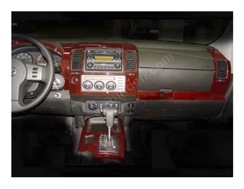 Nissan Navara D40 02.06-12.10 3D Interior Dashboard Trim Kit Dash Trim Dekor 12-Parts - 1 - Interior Dash Trim Kit