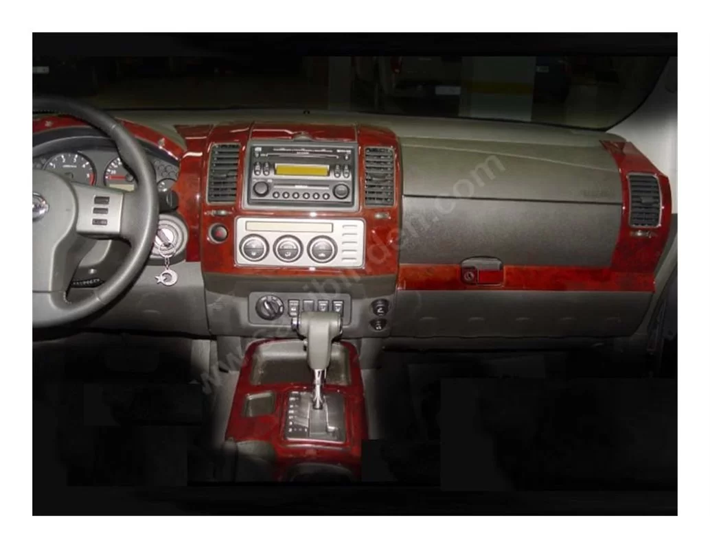 Nissan Navara D40 02.06-12.10 3D Interior Dashboard Trim Kit Dash Trim Dekor 36-Parts - 1 - Interior Dash Trim Kit