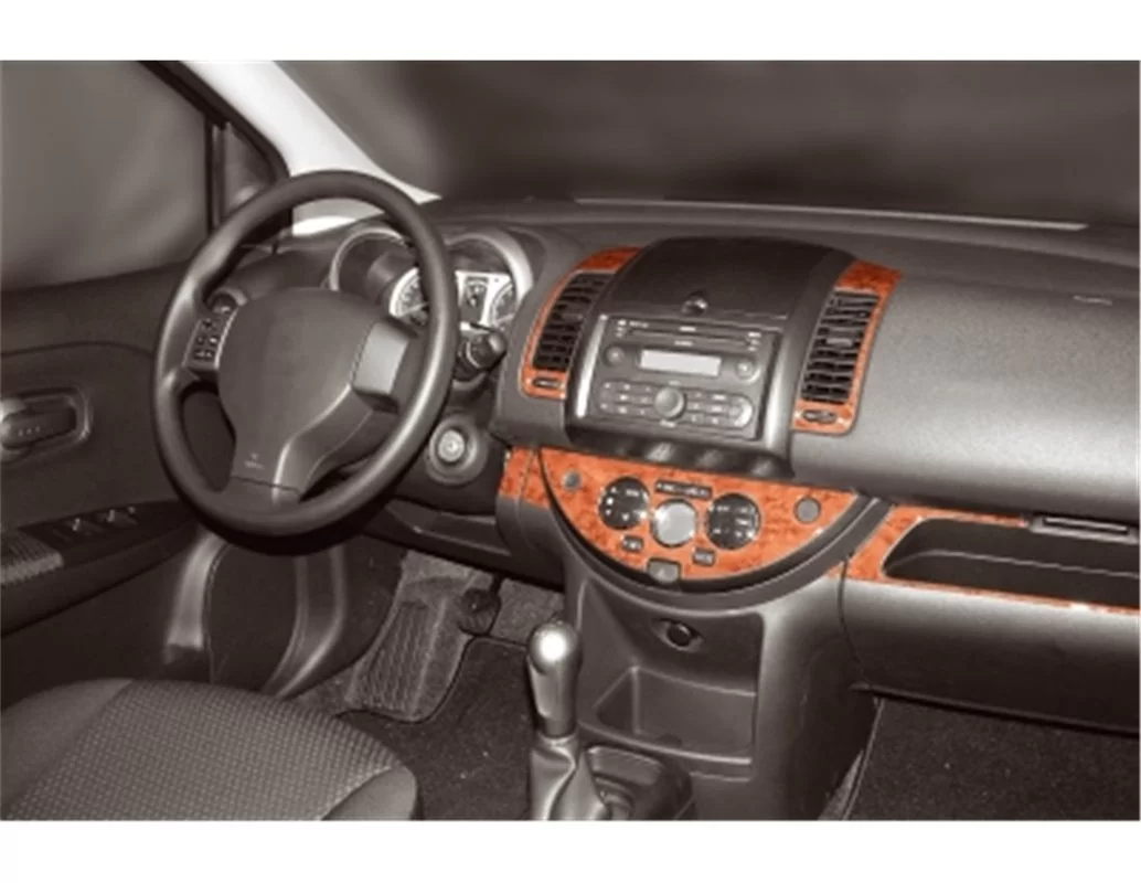 Nissan Note 01.2006 3D Interior Dashboard Trim Kit Dash Trim Dekor 8-Parts - 1 - Interior Dash Trim Kit