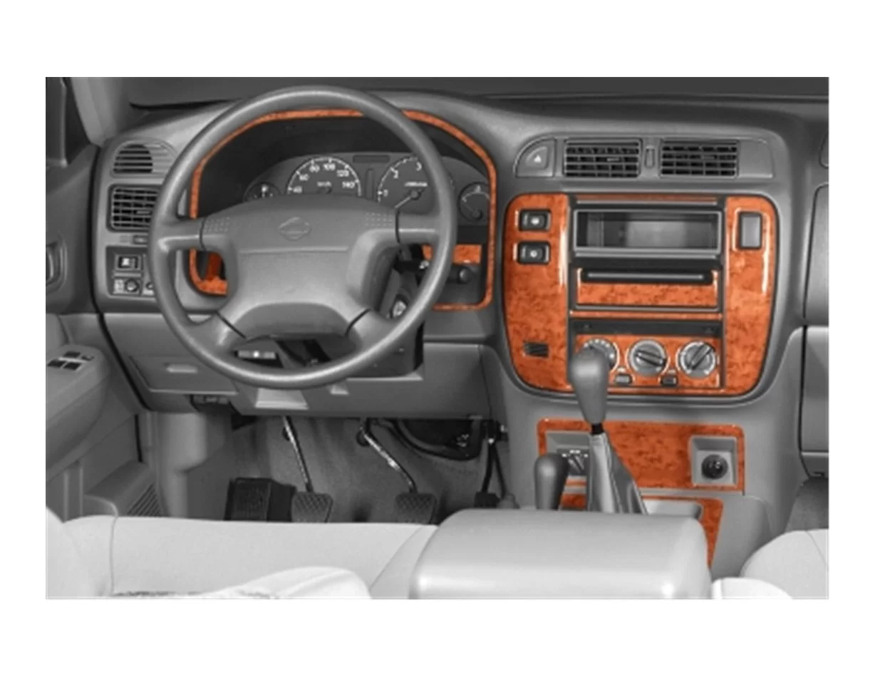 Nissan Patrol 02.00-06.04 3D Interior Dashboard Trim Kit Dash Trim Dekor 8-Parts - 1 - Interior Dash Trim Kit