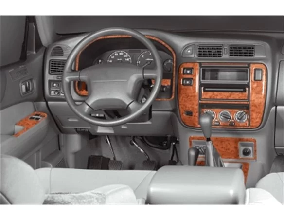 Nissan Patrol 03.98-01.00 3D Interior Dashboard Trim Kit Dash Trim Dekor 21-Parts - 1 - Interior Dash Trim Kit