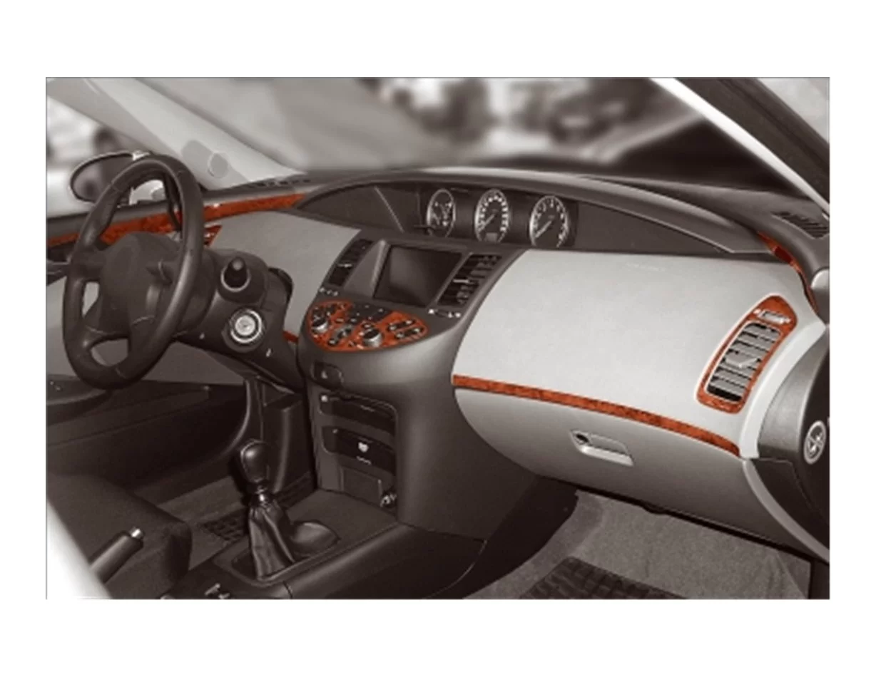 Nissan Primera 06.02-06.06 3D Interior Dashboard Trim Kit Dash Trim Dekor 12-Parts - 1 - Interior Dash Trim Kit