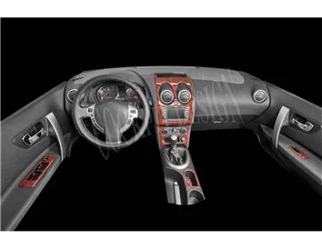 Nissan Qashqa? 01.11-12.12 3D Interior Dashboard Trim Kit Dash Trim Dekor 19-Parts - 1 - Interior Dash Trim Kit