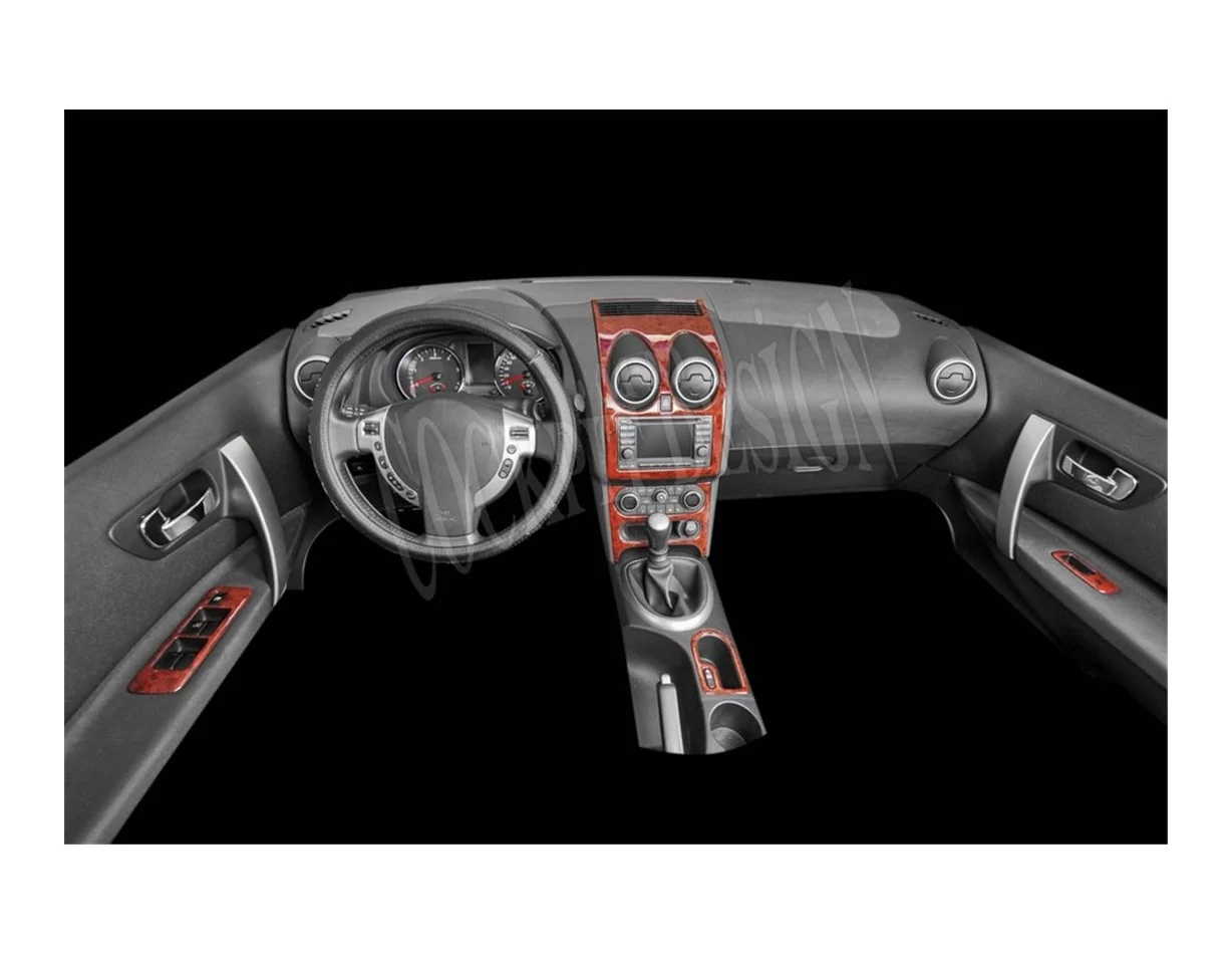 Nissan Qashqa? 01.11-12.12 3D Interior Dashboard Trim Kit Dash Trim Dekor 19-Parts - 1 - Interior Dash Trim Kit